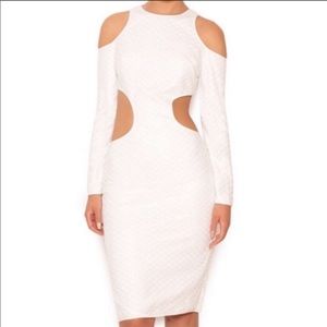 House of CB | ivory embellished cutout dress